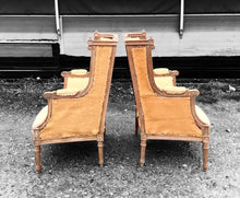 Load image into Gallery viewer, ANTIQUE 19th CENTURY FRENCH PAIR OF ORNATE LIMED OAK ARMCHAIRS, c1900
