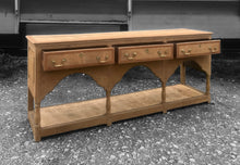 Load image into Gallery viewer, LARGE ANTIQUE 19th CENTURY ENGLISH OAK POTBOARD DRESSER BASE, c1900
