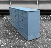 Load image into Gallery viewer, LARGE 20th CENTURY ENGLISH PINE PAINTED BANK OF 9 DRAWERS
