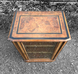 ANTIQUE 19th CENTURY OAK & GLAZED DISPLAY CABINET, c190