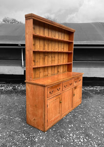 LARGE ANTIQUE 19th CENTURY ENGLISH PINE DRESSER, c1900