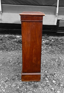 ANTIQUE 19th CENTURY ENGLISH WALNUT & GLAZED DISPLAY CABINET, c1900