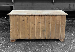 ANTIQUE 19TH CENTURY ENGLISH PINE DRESSER BASE SIDEBOARD, c1900