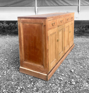 LARGE ANTIQUE 19th CENTURY ENGLISH PINE DRESSER BASE, c1900