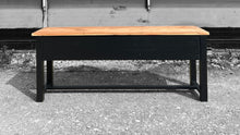 Load image into Gallery viewer, LARGE ANTIQUE 19th CENTURY ENGLISH PINE &amp; BLACK PAINTED CONSOLE HALL TABLE, c1900
