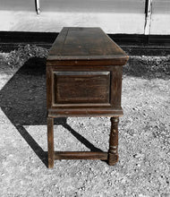 Load image into Gallery viewer, ANTIQUE 18th CENTURY ENGLISH OAK JACOBEAN DRESSER BASE, c1800
