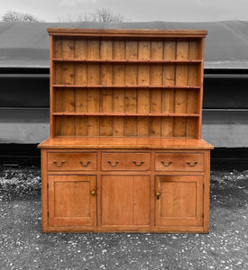 LARGE ANTIQUE 19th CENTURY ENGLISH PINE DRESSER, c1900