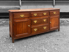 Load image into Gallery viewer, LARGE ANTIQUE 19th CENTURY ENGLISH OAK DRESSER BASE, c1840
