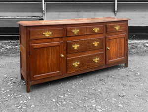 LARGE ANTIQUE 19th CENTURY ENGLISH OAK DRESSER BASE, c1840