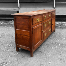 Load image into Gallery viewer, LARGE ANTIQUE 19th CENTURY ENGLISH OAK DRESSER BASE, c1840
