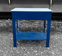 Load image into Gallery viewer, ANTIQUE 19th CENTURY FRENCH OAK PAINTED &amp; MARBLE TOPPED CONSOLE TABLE, c1900
