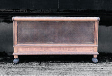 Load image into Gallery viewer, ANTIQUE 20th CENTURY ENGLISH HEALS OAK &amp; CANED UPHOLSTERED SMALL DOUBLE BED, c1920
