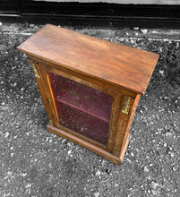 Load image into Gallery viewer, ANTIQUE 19th CENTURY FRENCH BURR WALNUT &amp; GLAZED DISPLAY CABINET, c1900
