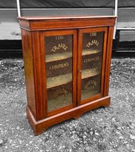 Load image into Gallery viewer, ANTIQUE 19th CENTURY ENGLISH WALNUT &amp; GLAZED DISPLAY CABINET, c1900
