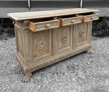 Load image into Gallery viewer, ANTIQUE 19th CENTURY FRENCH ORNATE OAK PAINTED SIDEBOARD, c1900
