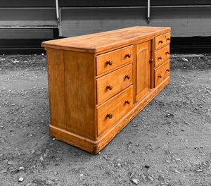 LARGE ANTIQUE 19th CENTURY ENGLISH PINE DRESSER BASE, c1900