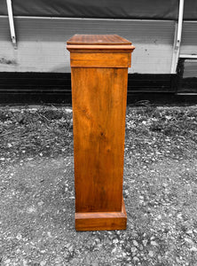 ANTIQUE 19th CENTURY FRENCH BURR WALNUT & GLAZED DISPLAY CABINET, c1900