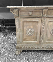 Load image into Gallery viewer, ANTIQUE 19th CENTURY FRENCH ORNATE OAK PAINTED SIDEBOARD, c1900
