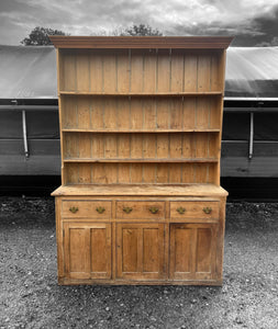 LARGE ANTIQUE 19th CENTURY ENGLISH PINE DRESSER, c1900