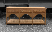 Load image into Gallery viewer, LARGE ANTIQUE 19th CENTURY ENGLISH OAK POTBOARD DRESSER BASE, c1900
