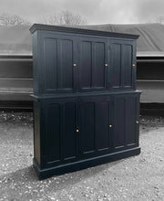 Load image into Gallery viewer, LARGE ANTIQUE 19th CENTURY ENGLISH PINE &amp; PAINTED HOUSEKEEPERS CUPBOARD, c1900
