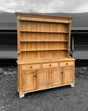 Load image into Gallery viewer, LARGE ANTIQUE 19th CENTURY ENGLISH PINE DRESSER, c1900
