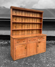 Load image into Gallery viewer, LARGE ANTIQUE 19th CENTURY ENGLISH PINE DRESSER, c1900
