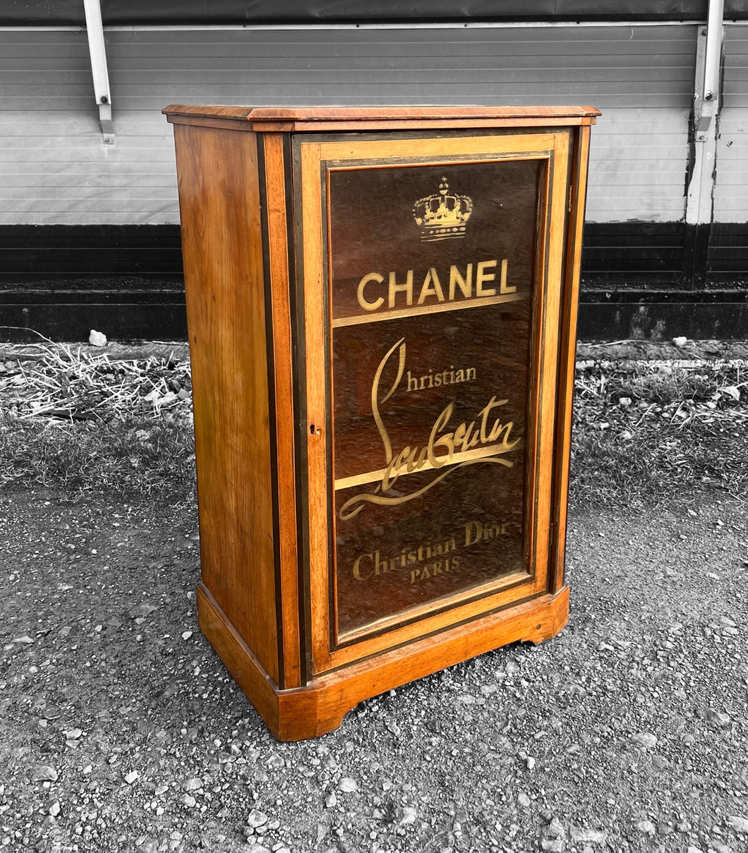 ANTIQUE 19th CENTURY OAK & GLAZED DISPLAY CABINET, c190