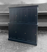 Load image into Gallery viewer, LARGE ANTIQUE 19th CENTURY ENGLISH PINE &amp; PAINTED HOUSEKEEPERS CUPBOARD, c1900
