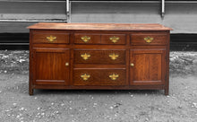 Load image into Gallery viewer, LARGE ANTIQUE 19th CENTURY ENGLISH OAK DRESSER BASE, c1840
