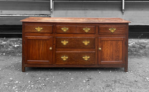 LARGE ANTIQUE 19th CENTURY ENGLISH OAK DRESSER BASE, c1840