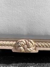 Load image into Gallery viewer, ANTIQUE 19th CENTURY FRENCH ORNATE PAINTED &amp; UPHOLSTERED DOUBLE BED, c1900
