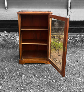 ANTIQUE 19th CENTURY OAK & GLAZED DISPLAY CABINET, c190