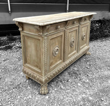 Load image into Gallery viewer, ANTIQUE 19th CENTURY FRENCH ORNATE OAK PAINTED SIDEBOARD, c1900
