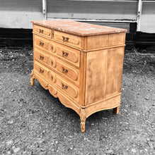 Load image into Gallery viewer, ANTIQUE 19TH CENTURY FRENCH ORNATE OAK &amp; MARBLE TOPPED CHEST OF DRAWERS, c1900
