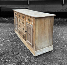 Load image into Gallery viewer, ANTIQUE 19TH CENTURY ENGLISH PINE DRESSER BASE SIDEBOARD, c1900
