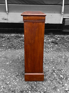 ANTIQUE 19th CENTURY ENGLISH WALNUT & GLAZED DISPLAY CABINET, c1900