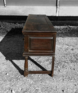 ANTIQUE 18th CENTURY ENGLISH OAK JACOBEAN DRESSER BASE, c1800