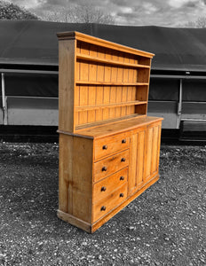 LARGE ANTIQUE 19th CENTURY IRISH PINE DRESSER, c1900