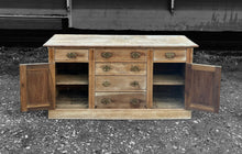 Load image into Gallery viewer, ANTIQUE 19TH CENTURY ENGLISH PINE DRESSER BASE SIDEBOARD, c1900
