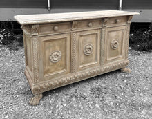 Load image into Gallery viewer, ANTIQUE 19th CENTURY FRENCH ORNATE OAK PAINTED SIDEBOARD, c1900
