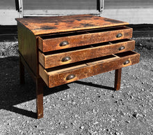 Load image into Gallery viewer, ANTIQUE 19th CENTURY ENGLISH PINE 3 DRAWER PLAN CHEST, c1900
