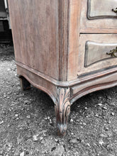 Load image into Gallery viewer, ANTIQUE 19th CENTURY FRENCH ORNATE LIMED OAK &amp; MARBLE TOPPED CHEST OF DRAWERS, c1900
