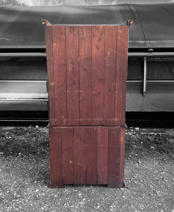 ANTIQUE 19th CENTURY ENGLISH OAK & GLAZED APOTHECARY STYLE DRESSER, c1900