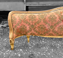 Load image into Gallery viewer, ANTIQUE 19th CENTURY FRENCH ORNATE SUPER KING SIZE UPHOLSTERED BED FRAME, c1900
