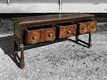 Load image into Gallery viewer, ANTIQUE 18th CENTURY ENGLISH OAK JACOBEAN DRESSER BASE, c1800
