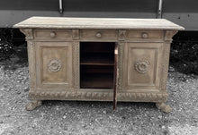 Load image into Gallery viewer, ANTIQUE 19th CENTURY FRENCH ORNATE OAK PAINTED SIDEBOARD, c1900
