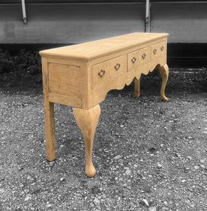 ANTIQUE 19th CENTURY ENGLISH LIGHT OAK DRESSER BASE, c1920