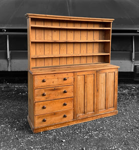 LARGE ANTIQUE 19th CENTURY IRISH PINE DRESSER, c1900