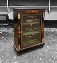 Load image into Gallery viewer, ANTIQUE 19th CENTURY EBONISED  &amp; GLAZED DISPLAY CABINET, c1900
